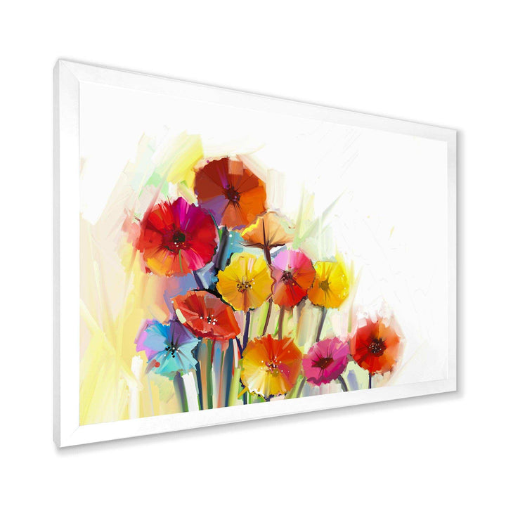 Colorful Gerbera Flowers Watercolor