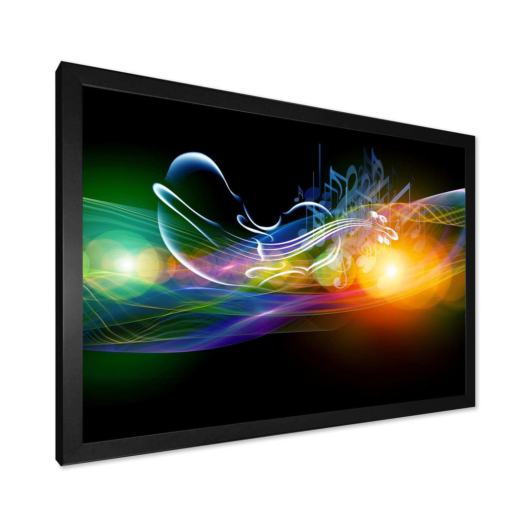 Waves of Music Fractal Design - Modern Living Room Wall Decor