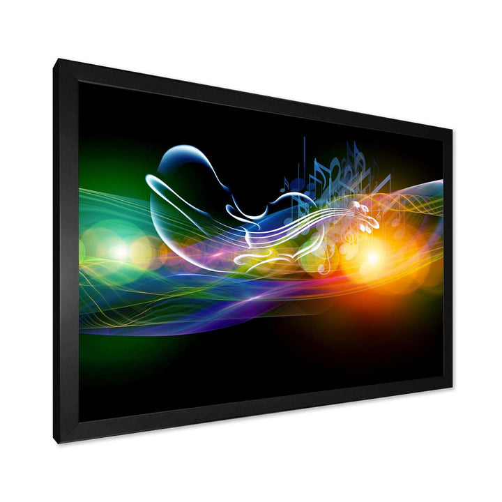 Waves of Music Fractal Design - Modern Living Room Wall Decor