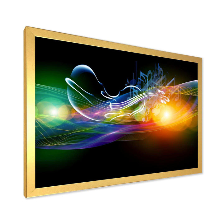 Waves of Music Fractal Design - Modern Living Room Wall Decor