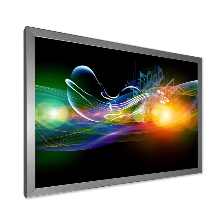 Waves of Music Fractal Design - Modern Living Room Wall Decor