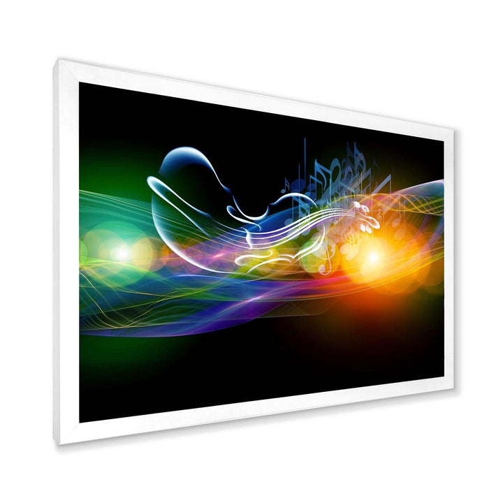 Waves of Music Fractal Design - Modern Living Room Wall Decor