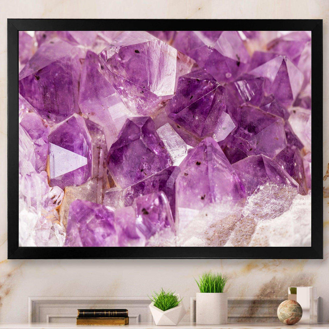Purple Amethyst Macro - Modern Bedroom Wall Art