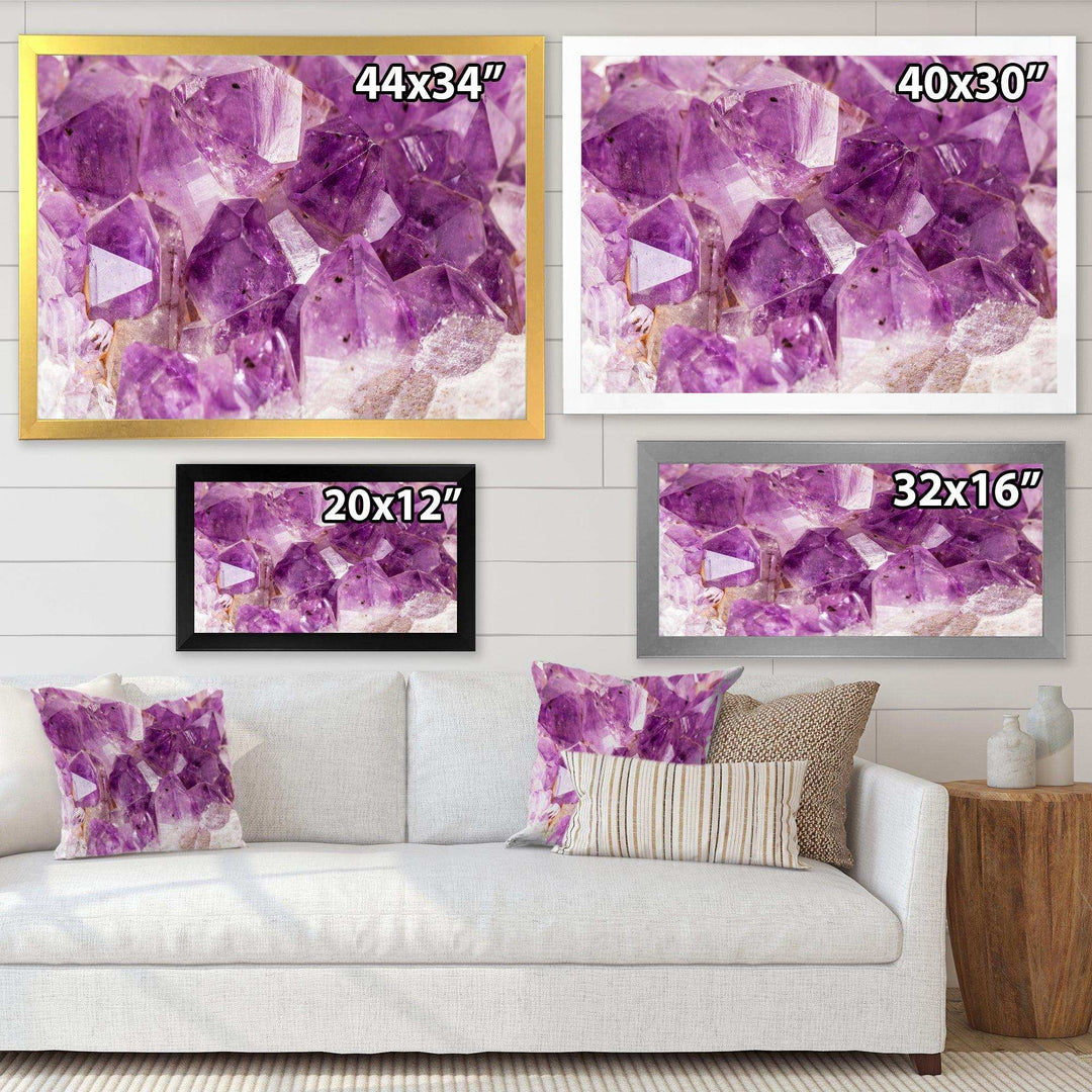 Purple Amethyst Macro - Modern Bedroom Wall Art