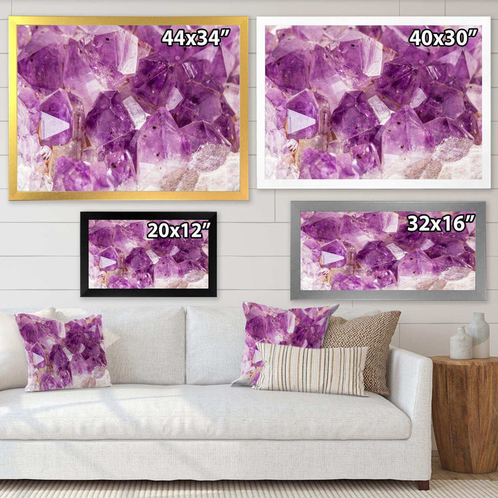 Purple Amethyst Macro - Modern Bedroom Wall Art