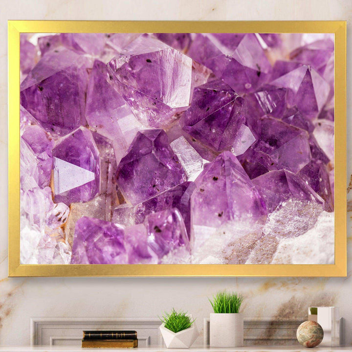 Purple Amethyst Macro - Modern Bedroom Wall Art