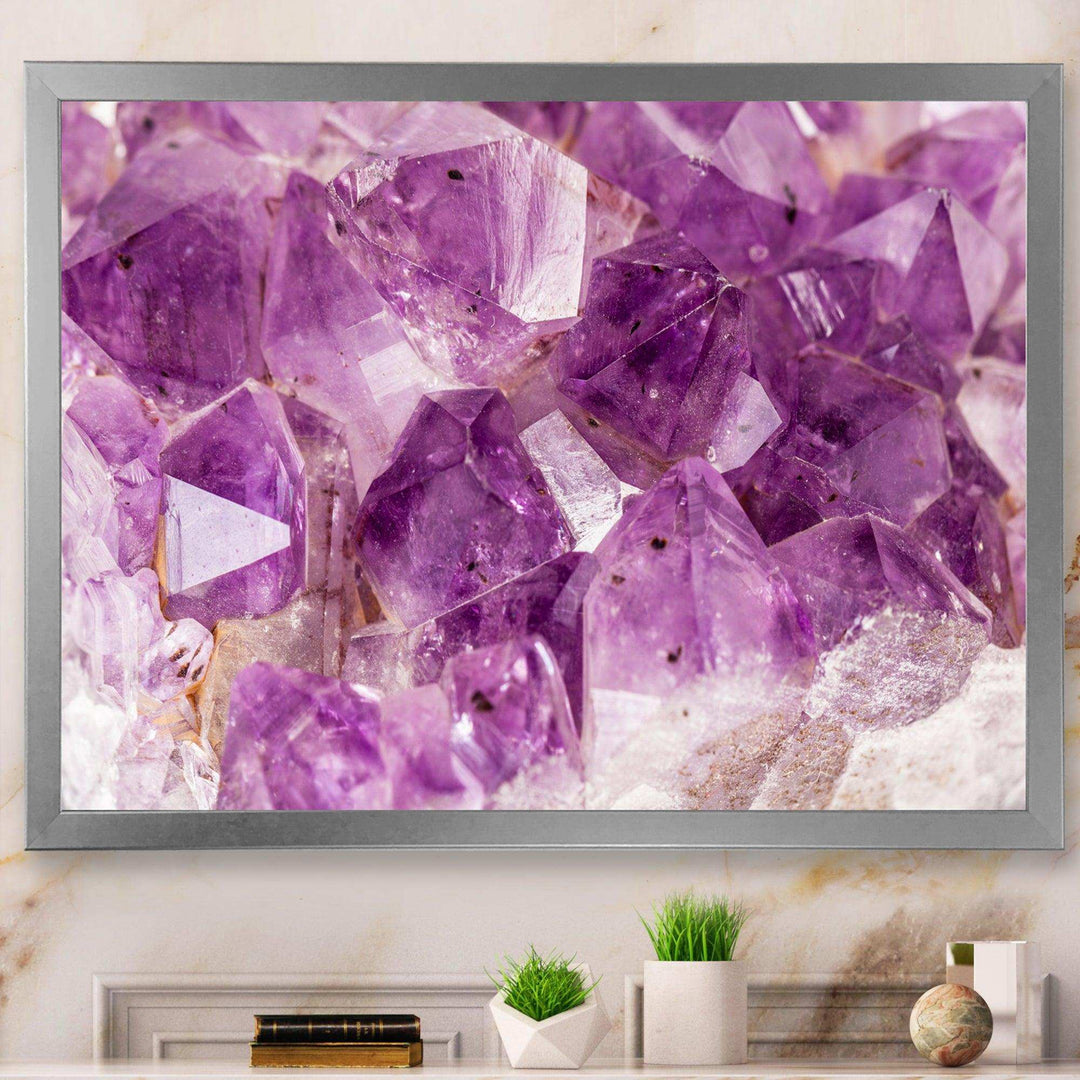 Purple Amethyst Macro - Modern Bedroom Wall Art