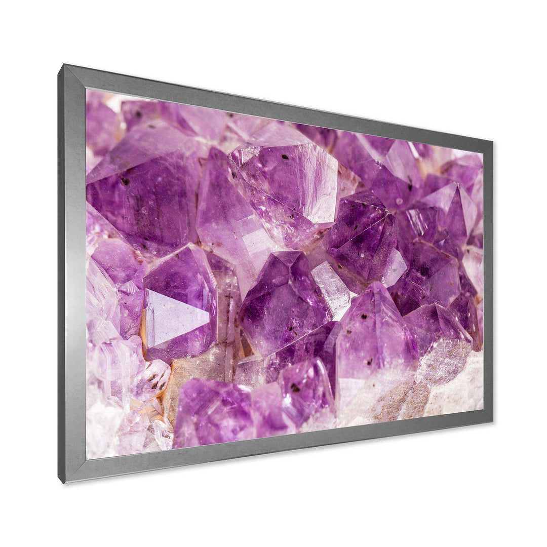 Purple Amethyst Macro - Modern Bedroom Wall Art