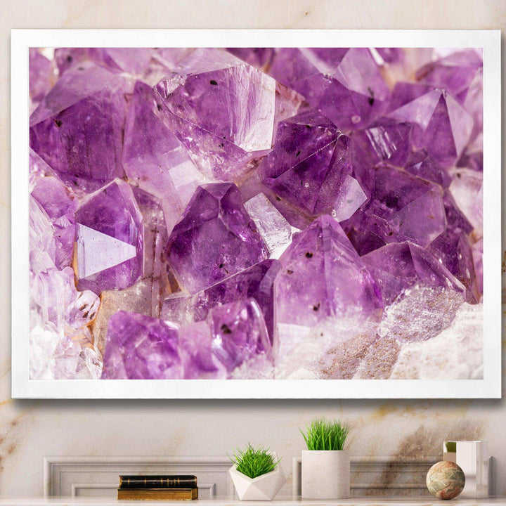 Purple Amethyst Macro - Modern Bedroom Wall Art