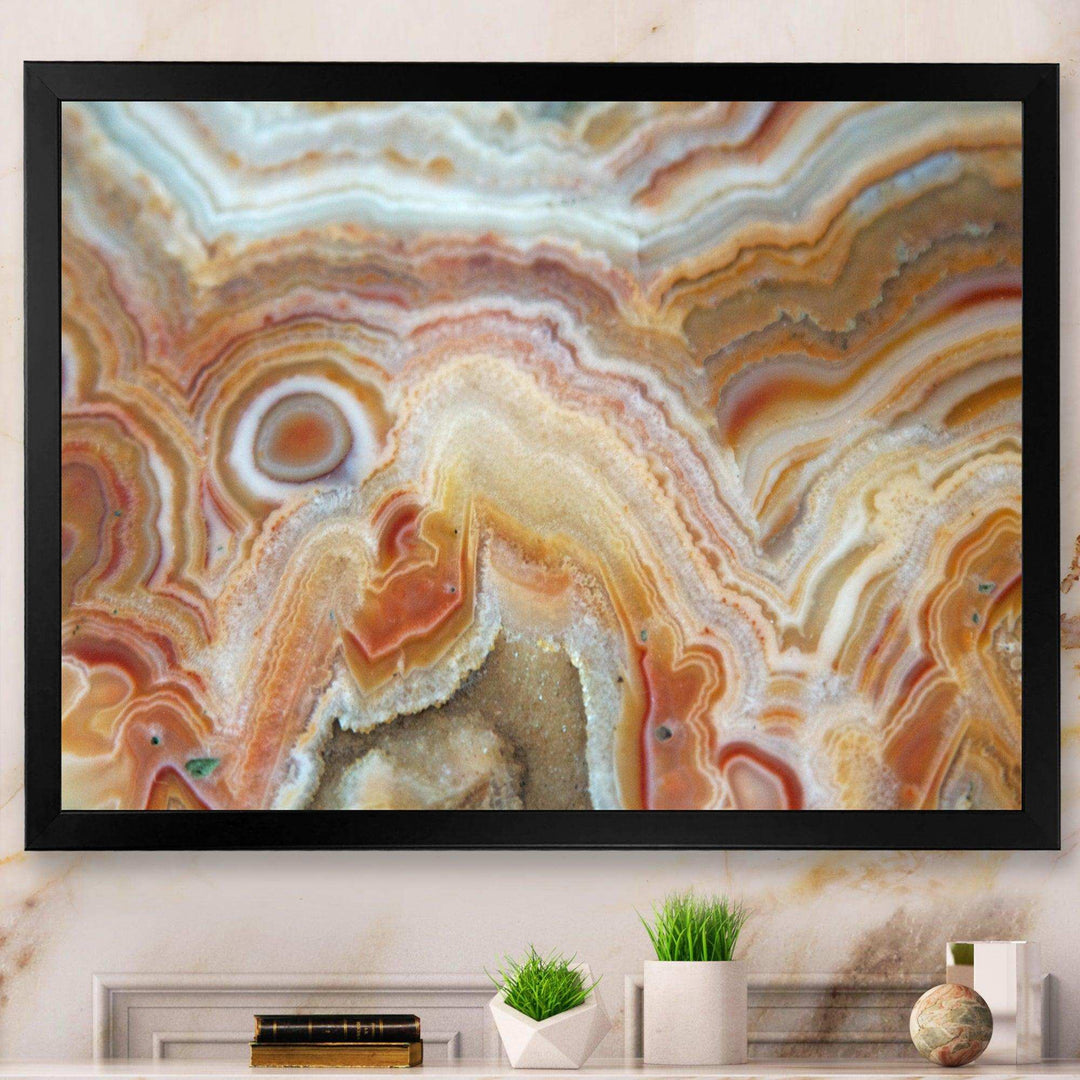 Strips and Ovals on Agate - Modern Bedroom Wall Art