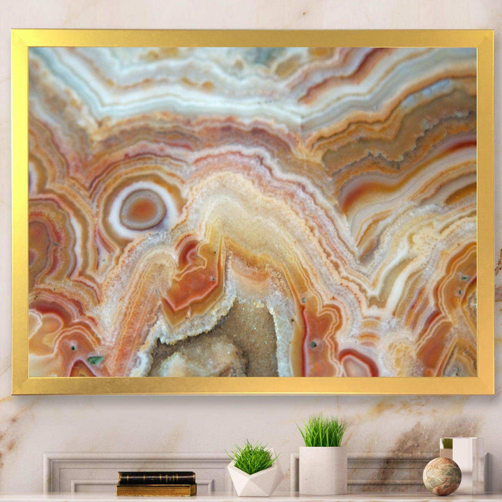 Strips and Ovals on Agate - Modern Bedroom Wall Art