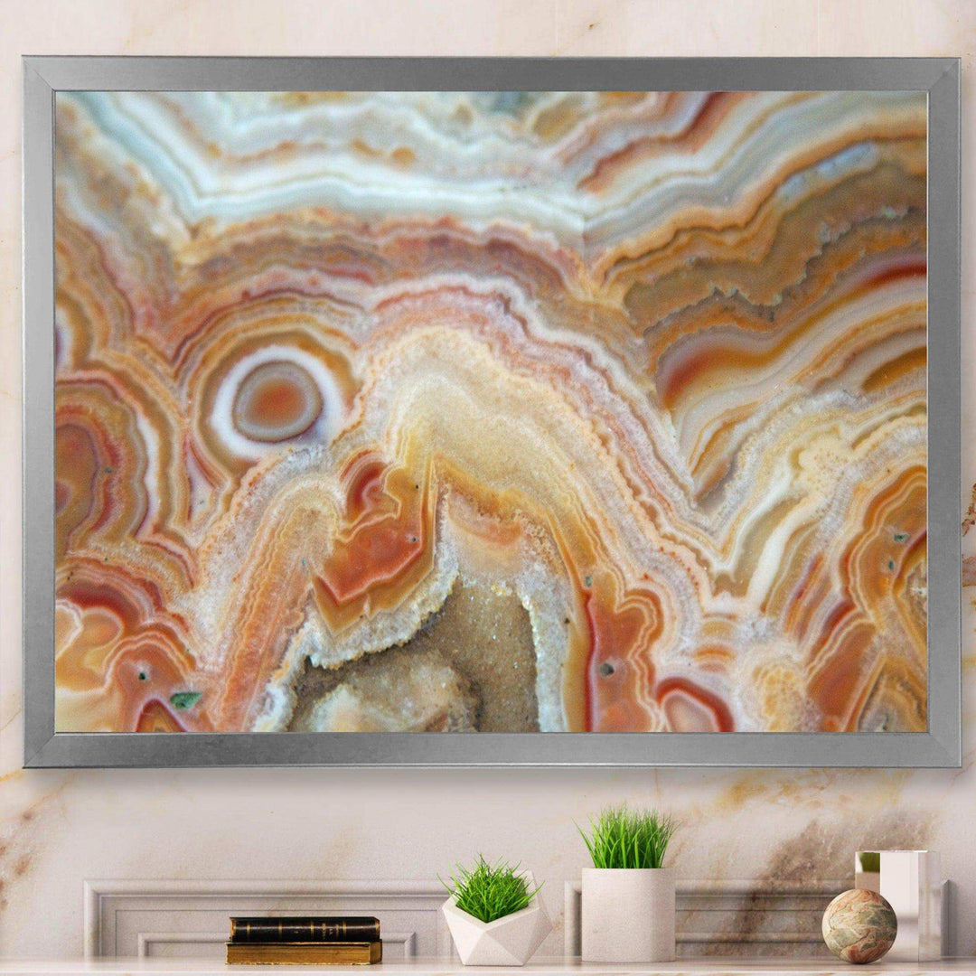 Strips and Ovals on Agate - Modern Bedroom Wall Art