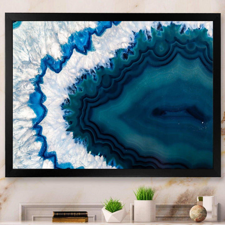 Blue Brazilian Geode - Modern Bedroom Wall Art