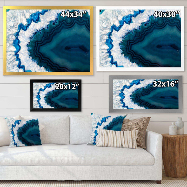 Blue Brazilian Geode - Modern Bedroom Wall Art