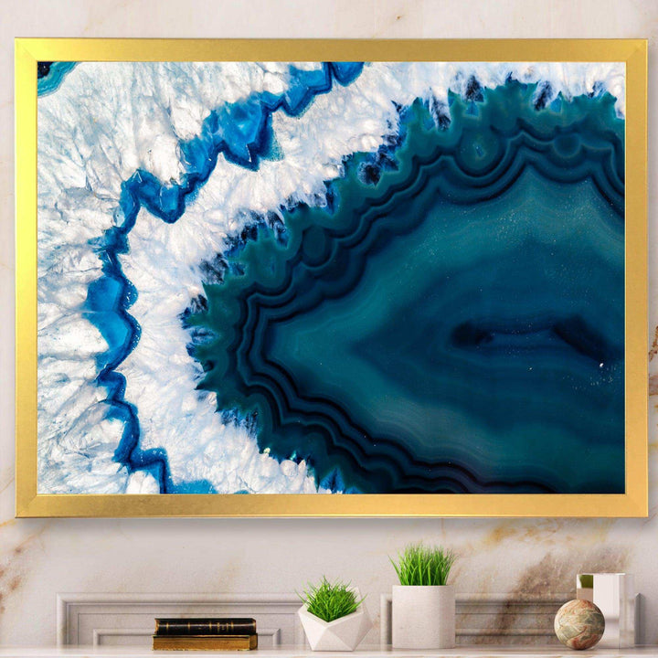 Blue Brazilian Geode - Modern Bedroom Wall Art