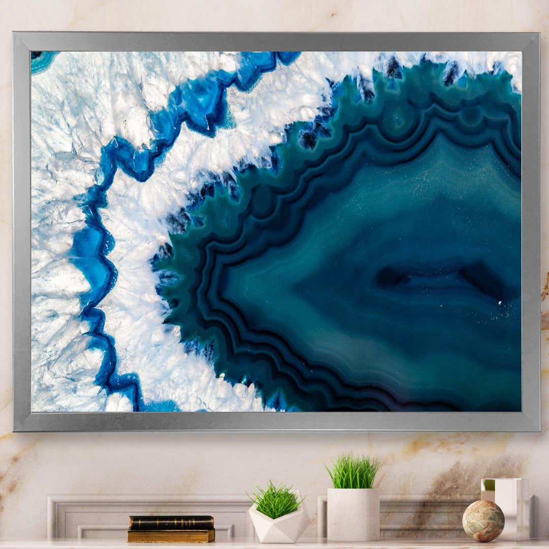 Blue Brazilian Geode - Modern Bedroom Wall Art