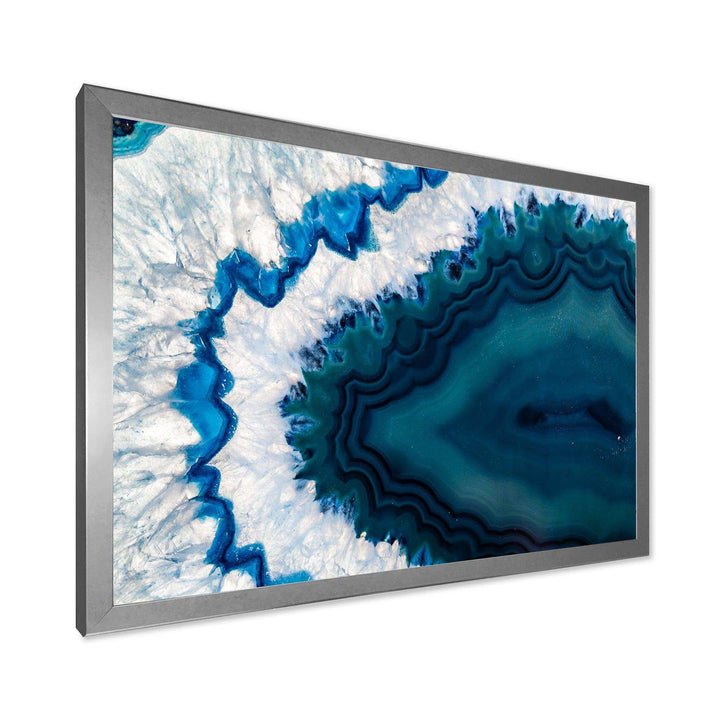 Blue Brazilian Geode - Modern Bedroom Wall Art