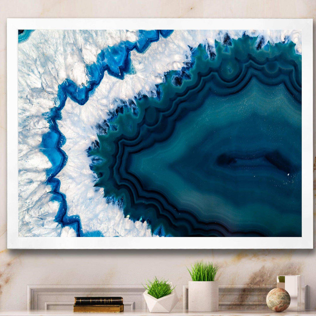 Blue Brazilian Geode - Modern Bedroom Wall Art