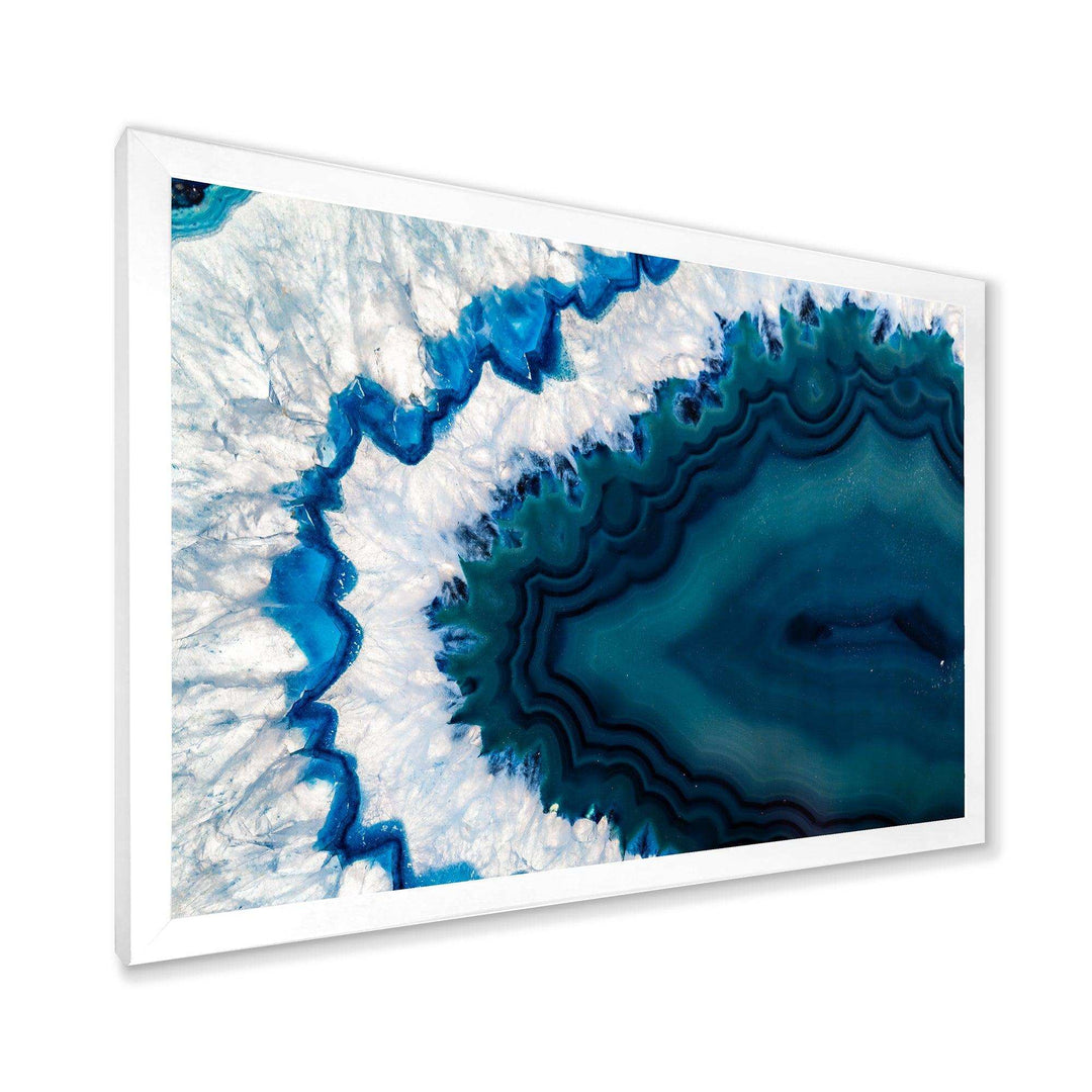 Blue Brazilian Geode - Modern Bedroom Wall Art