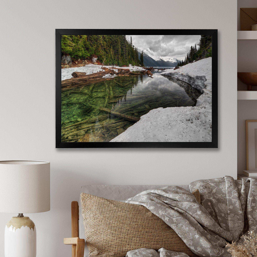 Crystal Clear Lake with Pine Trees