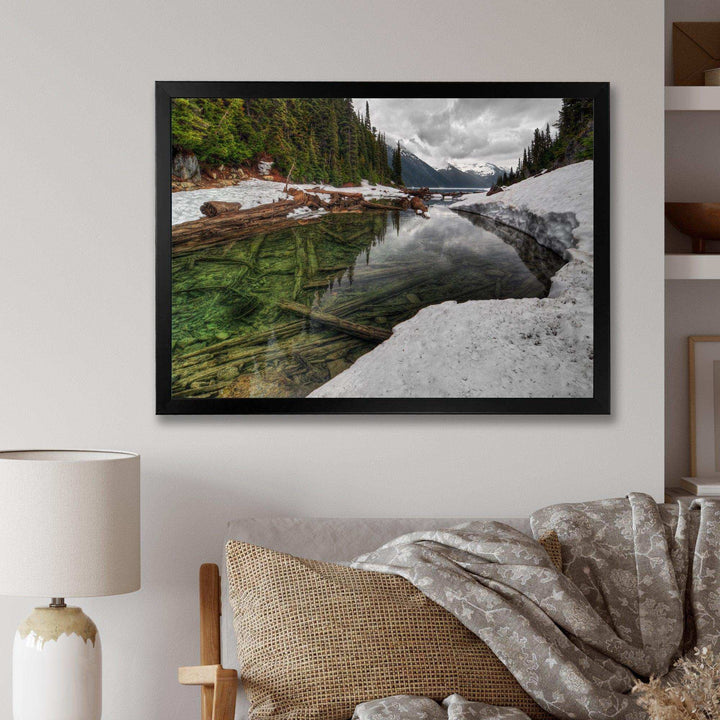 Crystal Clear Lake with Pine Trees