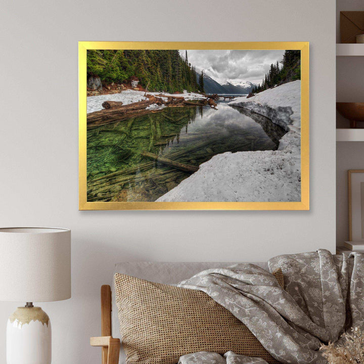 Crystal Clear Lake with Pine Trees