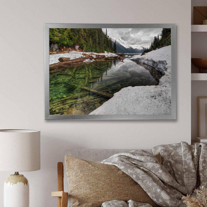 Crystal Clear Lake with Pine Trees