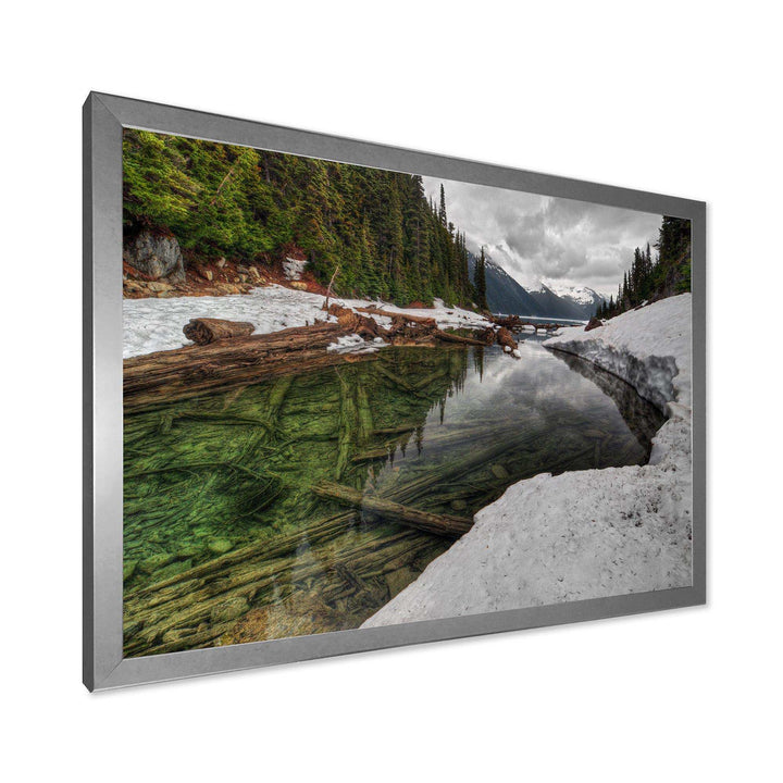 Crystal Clear Lake with Pine Trees