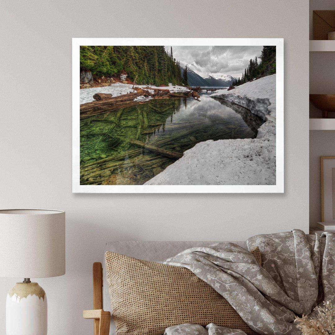 Crystal Clear Lake with Pine Trees