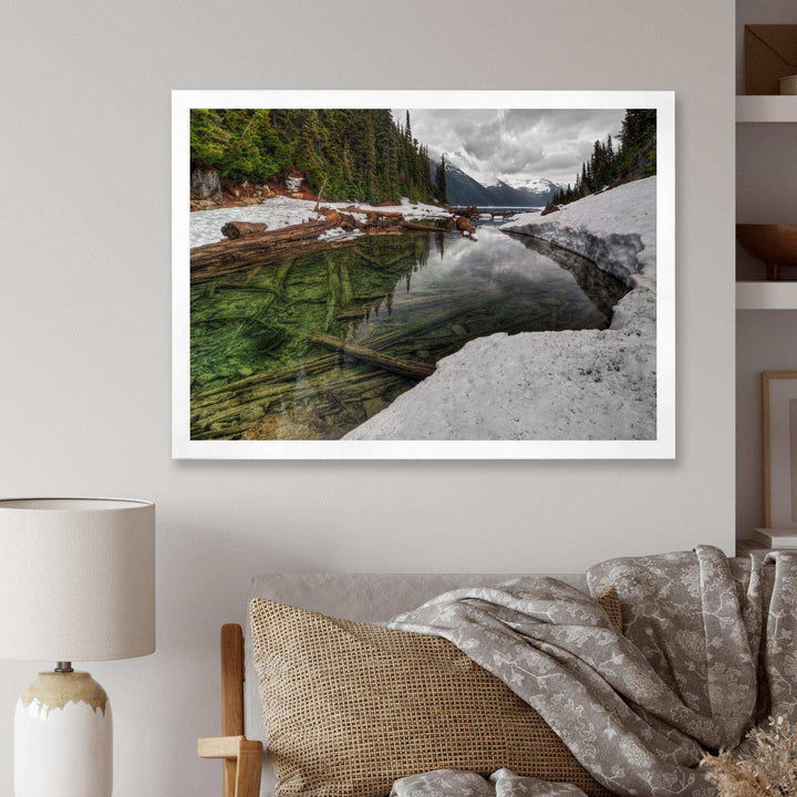Crystal Clear Lake with Pine Trees