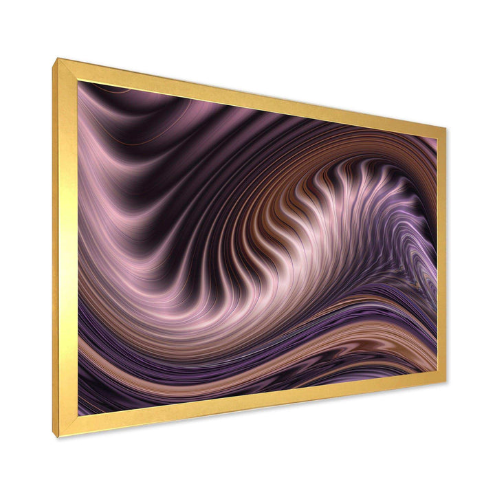 Purple Waves Fractal Wall Art - Modern Bedroom Wall Art