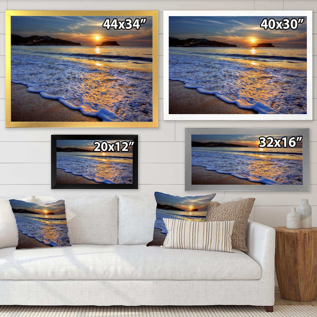 Calm Seashore with Blue Waves