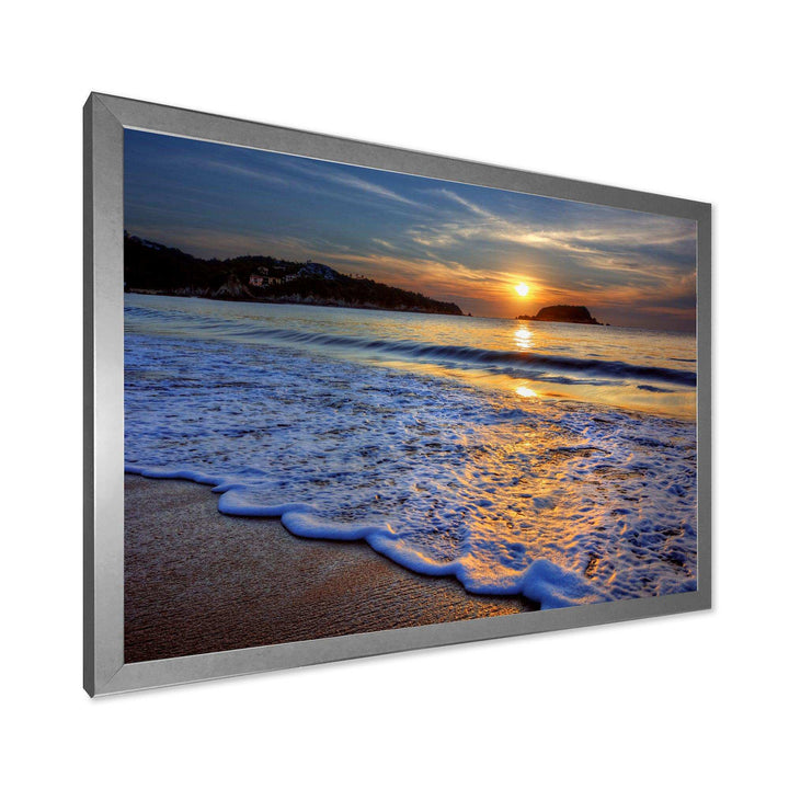 Calm Seashore with Blue Waves