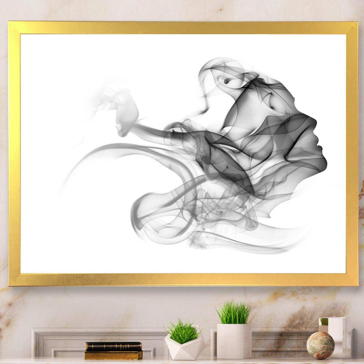 Woman and Smoke Double Exposure - Fashion Bedroom Wall Art