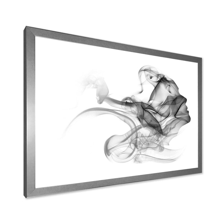 Woman and Smoke Double Exposure - Fashion Bedroom Wall Art
