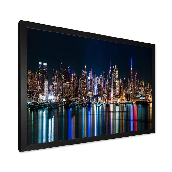 New York Midtown Night Panorama