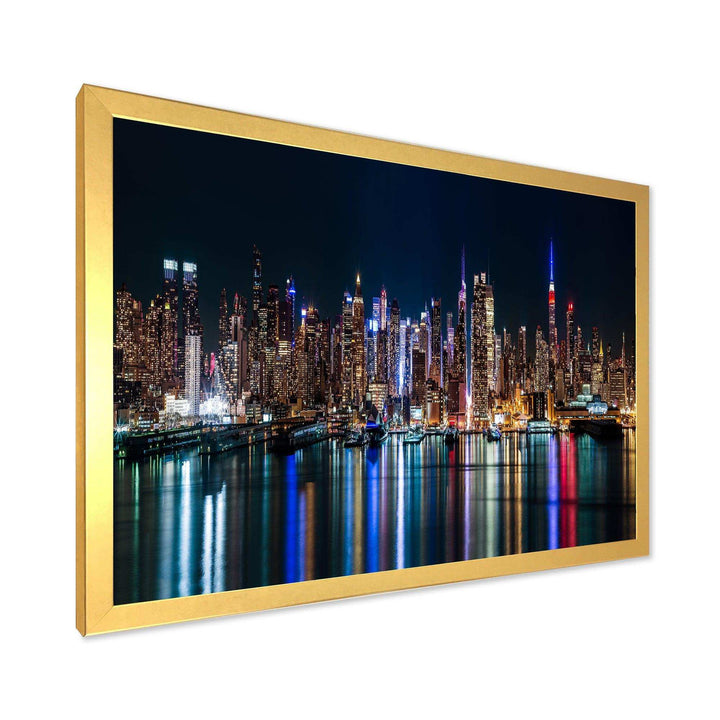 New York Midtown Night Panorama