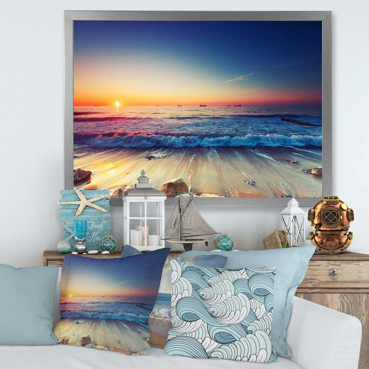 Beautiful Sunrise over Blue Sea