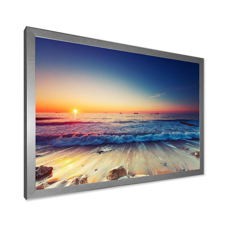 Beautiful Sunrise over Blue Sea