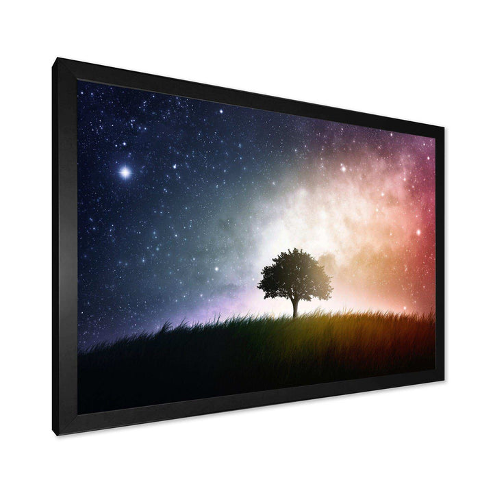 Single Tree Space Background