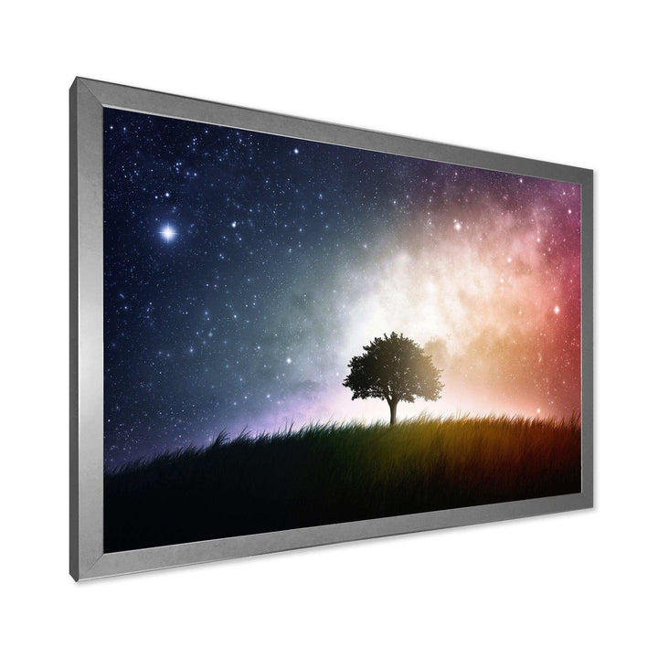 Single Tree Space Background