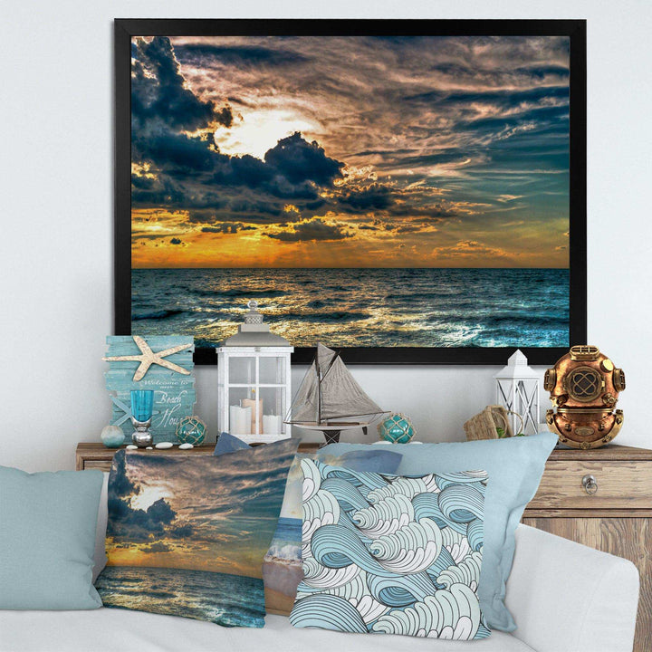 Sun Break over Blue Ocean