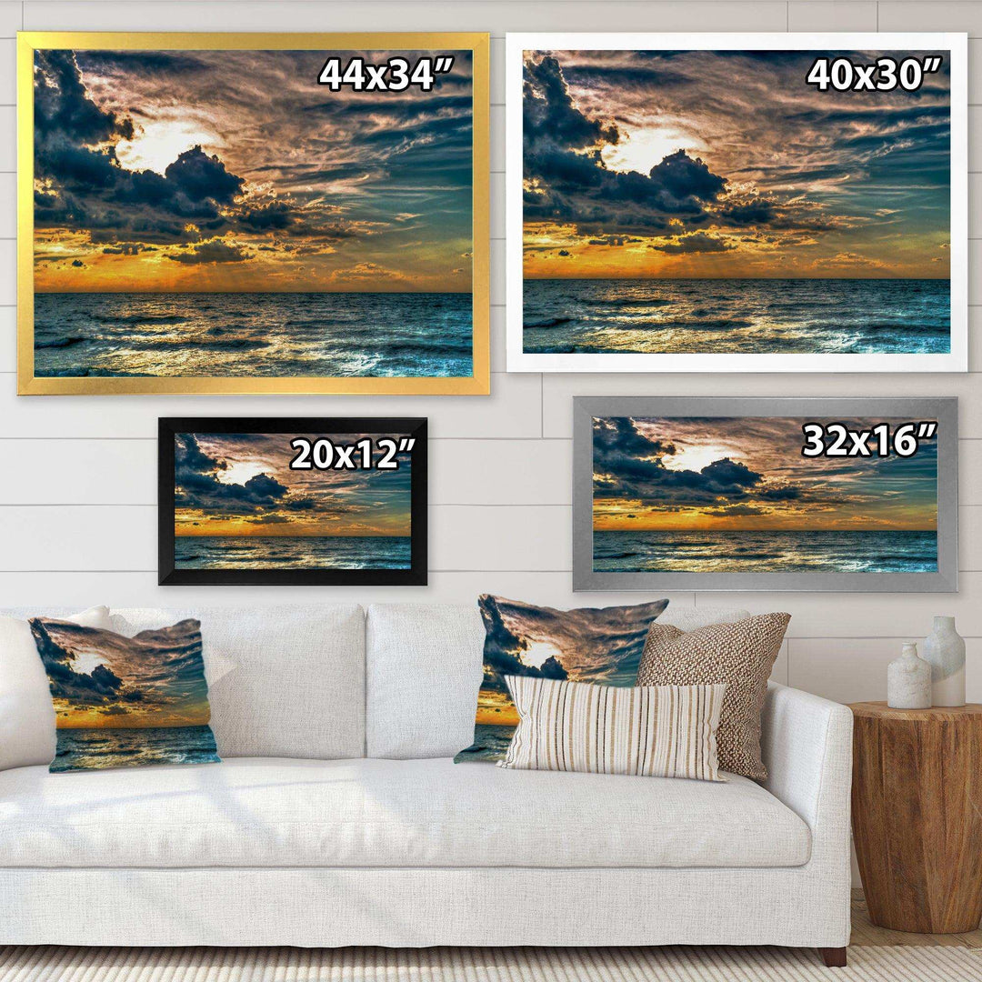 Sun Break over Blue Ocean