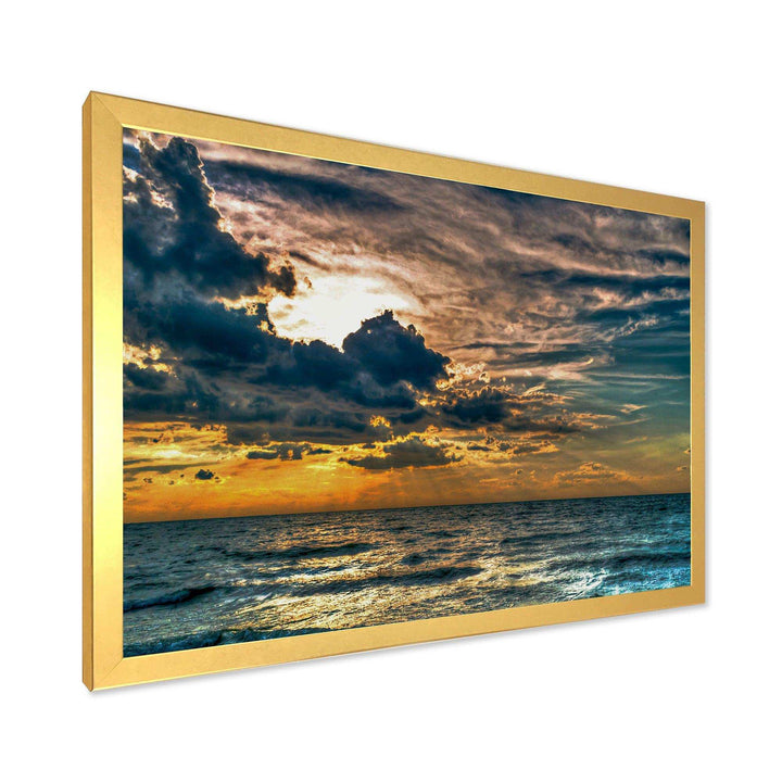 Sun Break over Blue Ocean