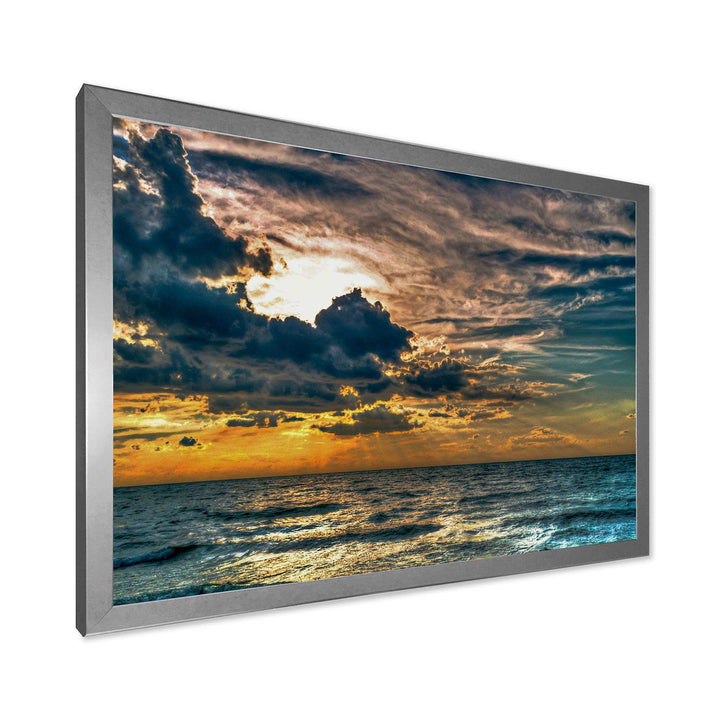 Sun Break over Blue Ocean