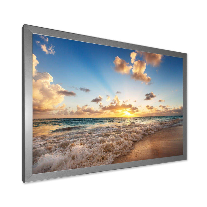 Sunrise on Beach of Caribbean Sea
