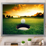 Golf Ball Near Hole