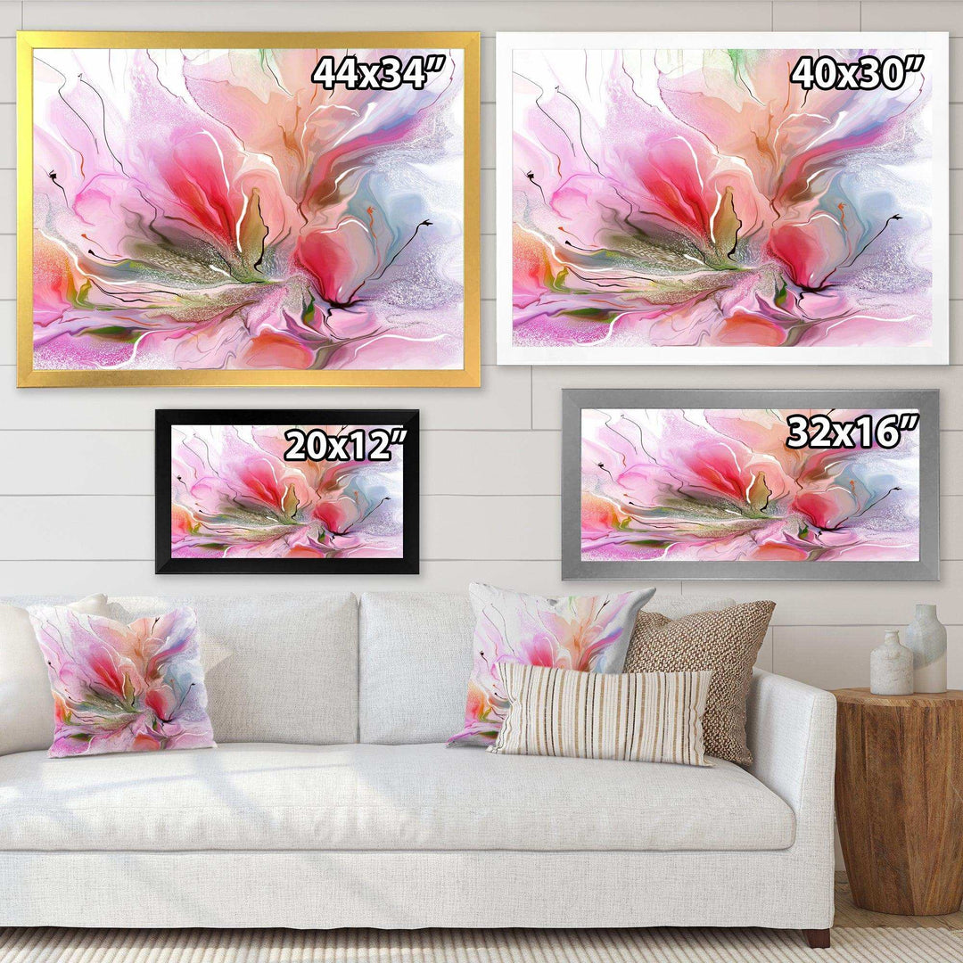 Lovely Painted Floral Design - Floral Bedroom Wall Art