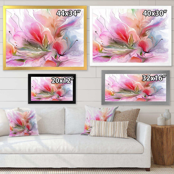 Lovely Painted Floral Design - Floral Bedroom Wall Art