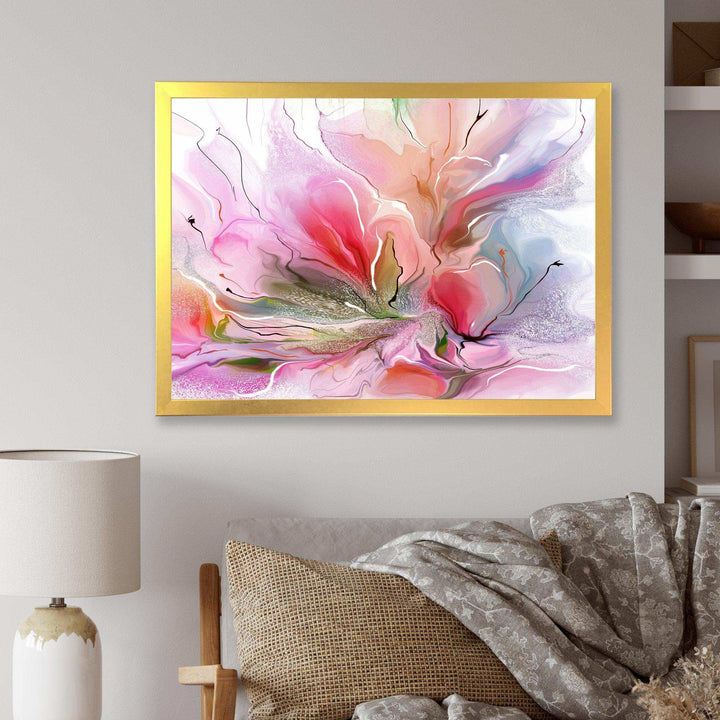Lovely Painted Floral Design - Floral Bedroom Wall Art